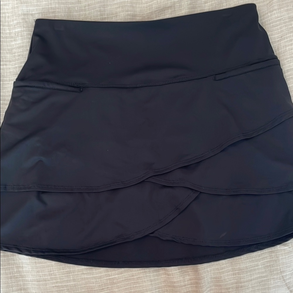 Lucky in Love Midnight Black Layered Skater Skirt